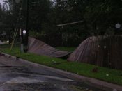 Wood fence down in Palo Verde portion of Brownsville (click to enlarge)